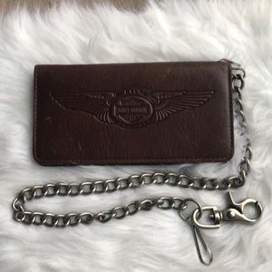 Harley-Davidson Men’s Bi-Fold Leather Eagle Wallet